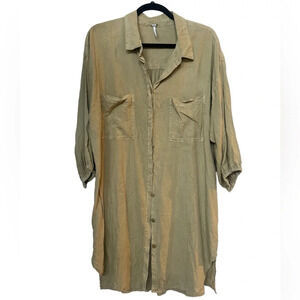 Young Fabulous & Broke | Linen Blend Shirt Dress